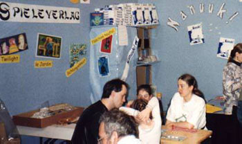 Gertraude am Messestand