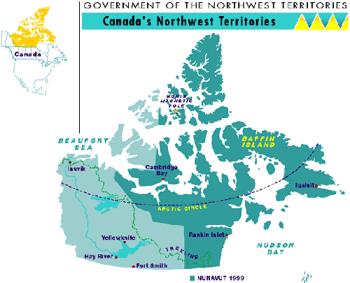 map of Nunavut